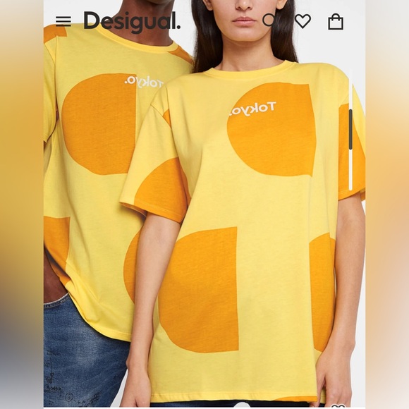 NWT - Desigual Adult Barcelona Monogram Short Sleeve T Shirt - Men L / Women XL - Picture 2 of 11